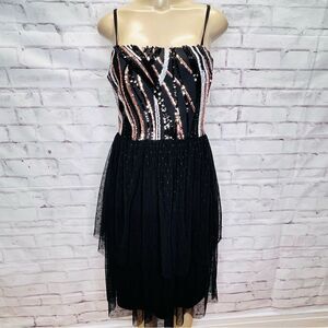 Dress the Population Kady Black Sequin Tulle dress